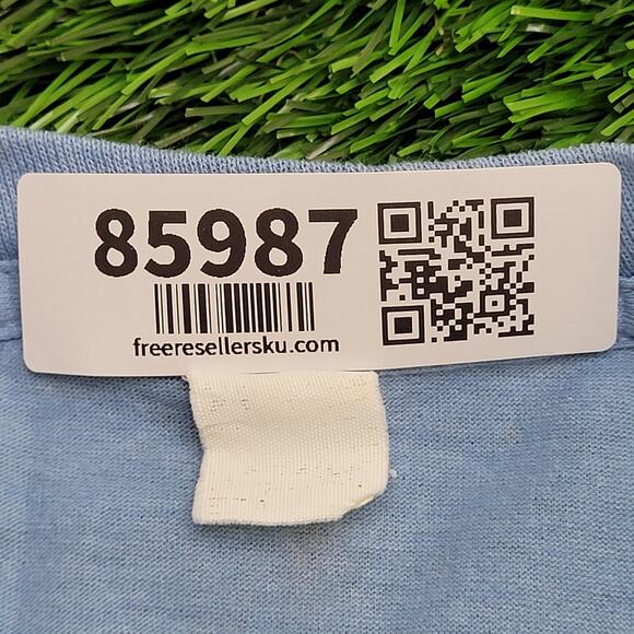 Vintage 80s Class Act Tanning Shirt Medium 20x27 Blue - Picture 8 of 15